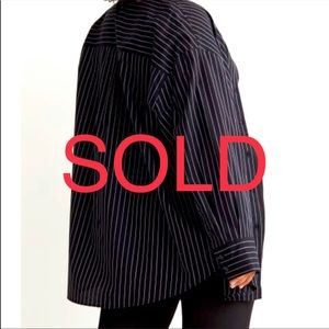 H&M Divided striped button up shirt